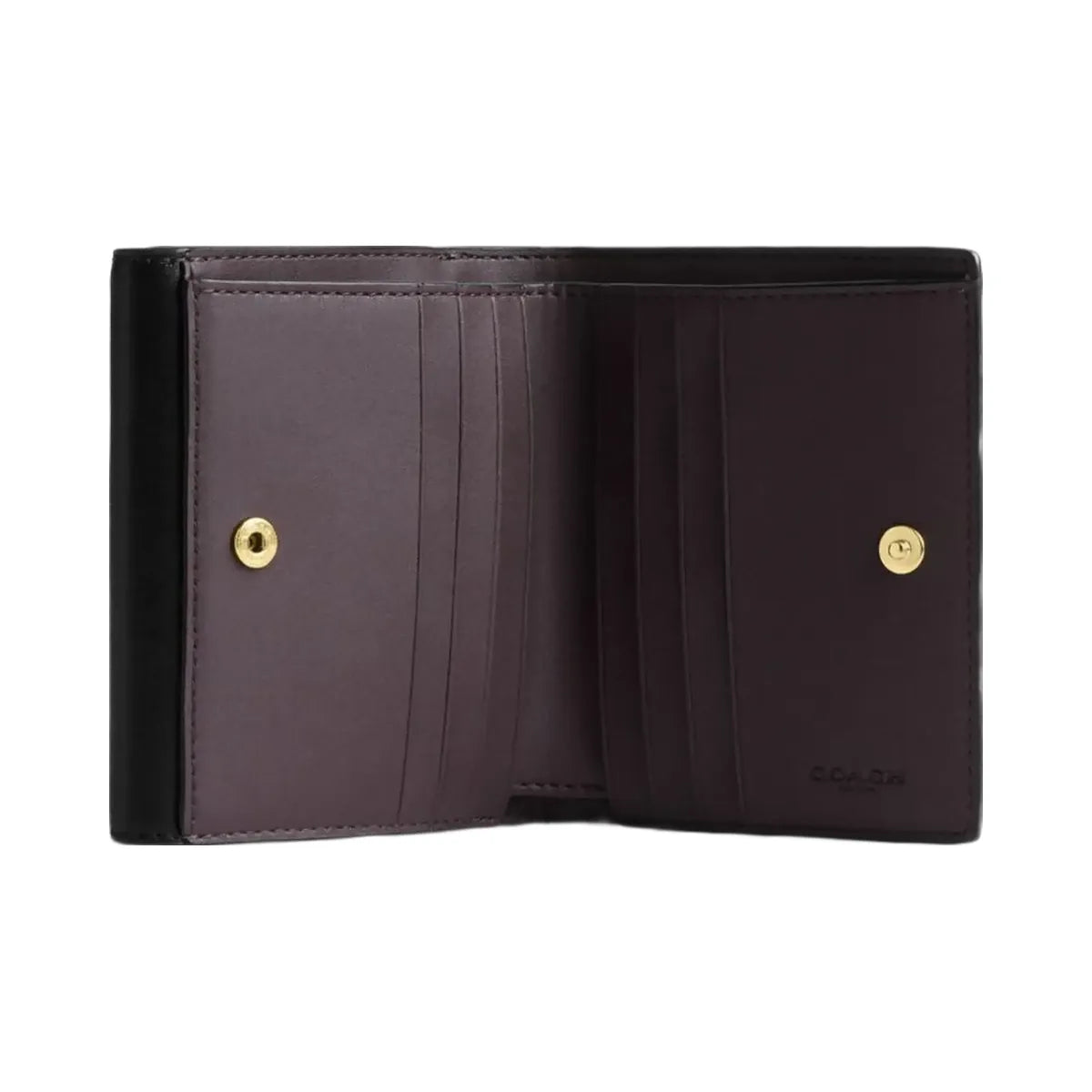 Coach Eliza Small Wallet In Signature Canvas Signature Canvas-Gunmetal-Black