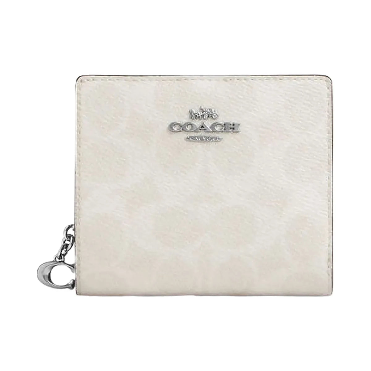 Coach Snap Wallet In Signature Canvas Signature Canvas-Sv-White-Chalk