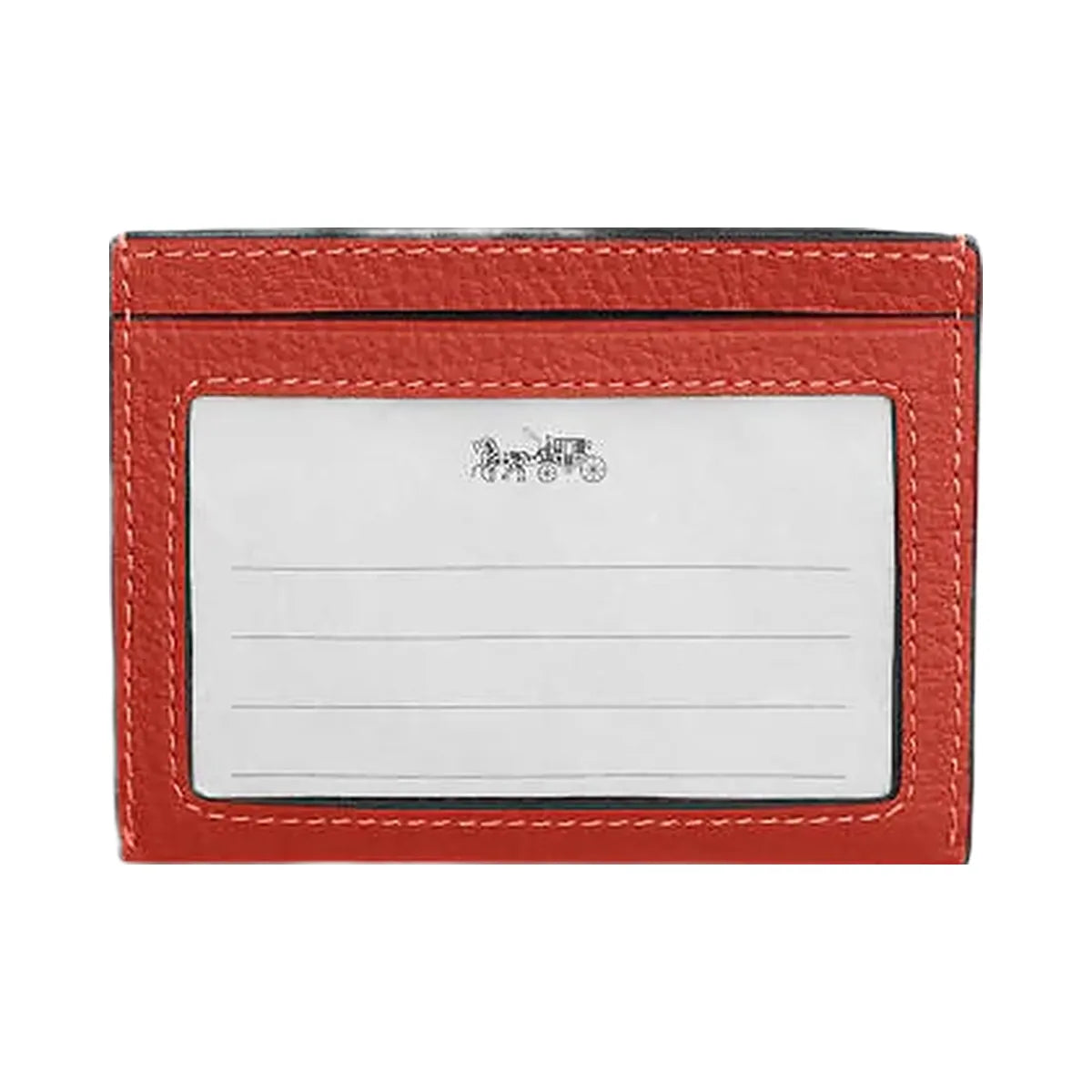 Coach Slim Id Card Case Pebbled Leather-Mango
