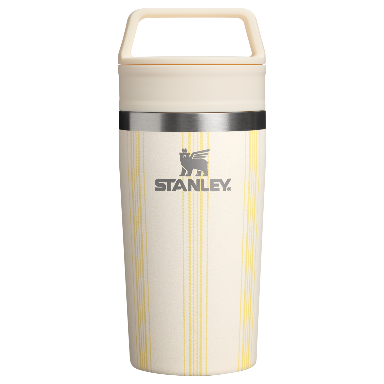 The Café-To-Go Travel Mug | 12 OZ Cream Picnic Stripe