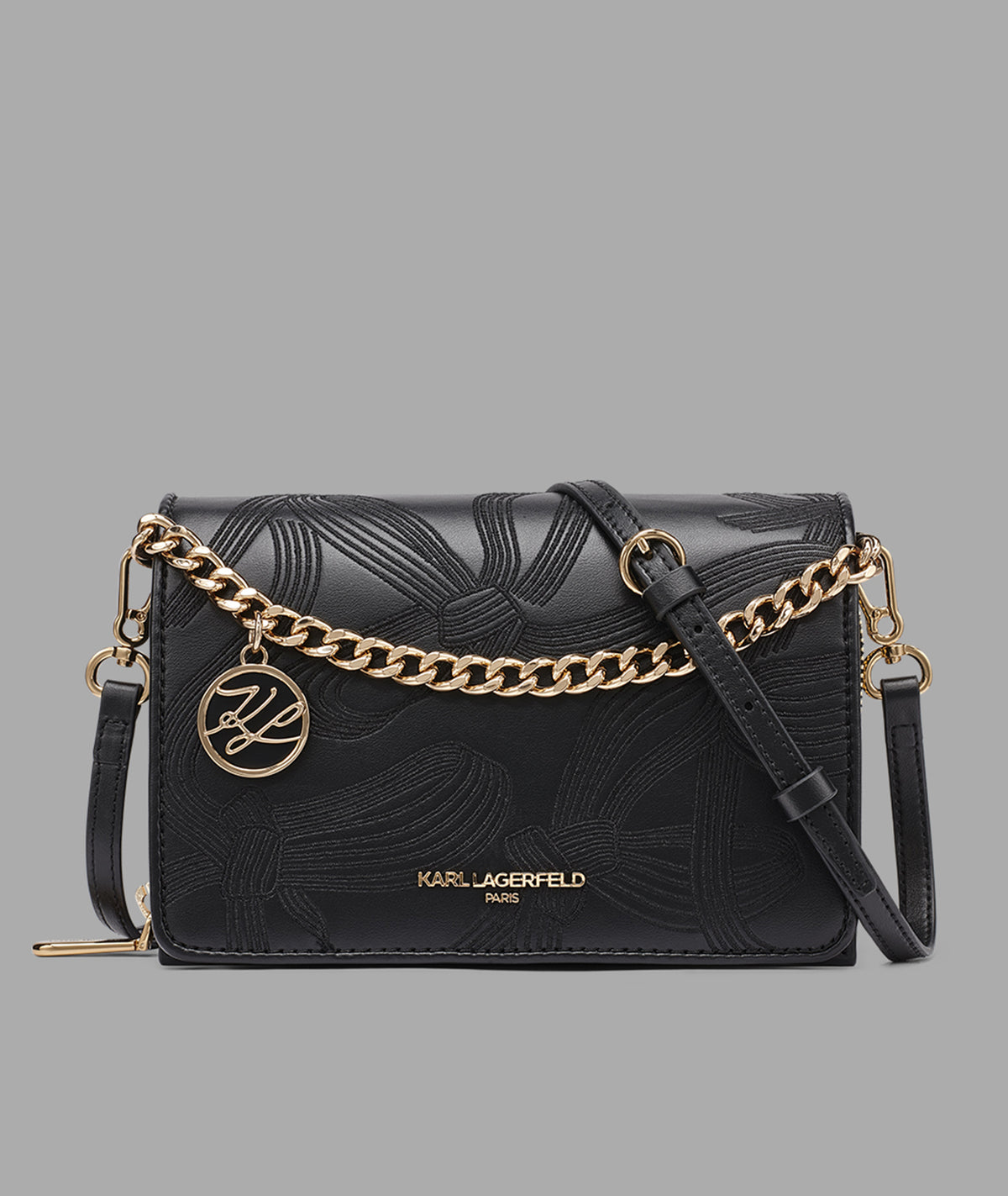 KarlLagerfeld Lourdes crossbody with bows black