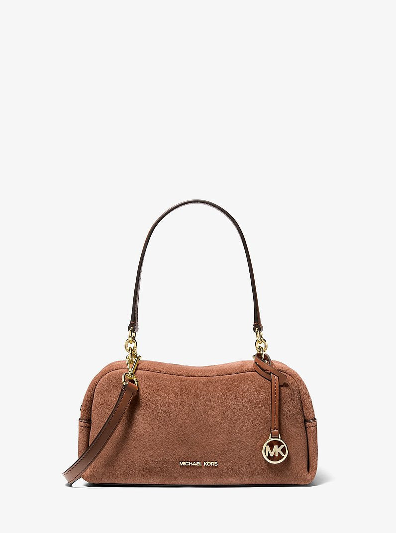 Michael Kors Cecily Small Suede Shoulder Bag Luggage