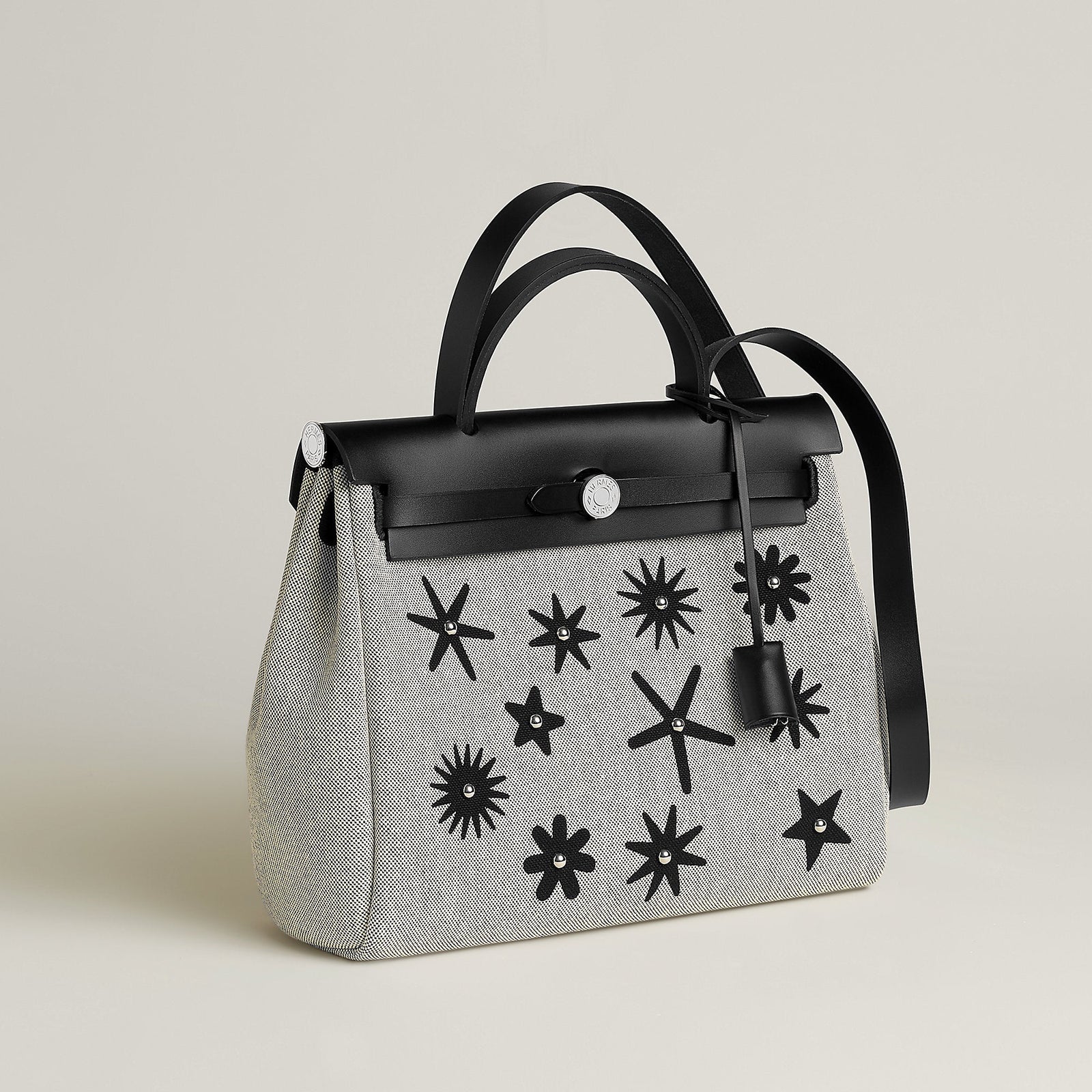 Hermes Herbag Zip 31 Hobnailed Bag Noir