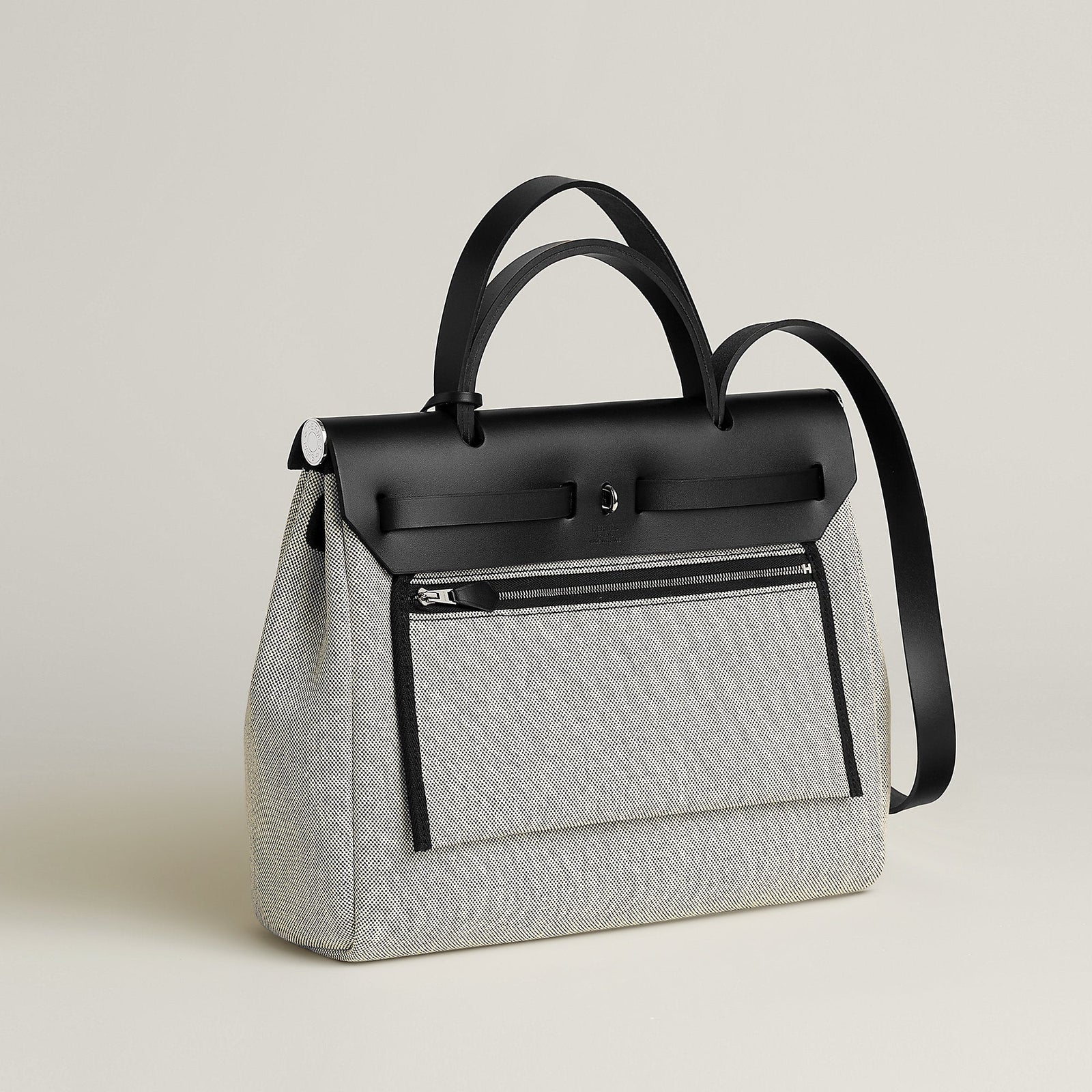 Hermes Herbag Zip 31 Hobnailed Bag Noir