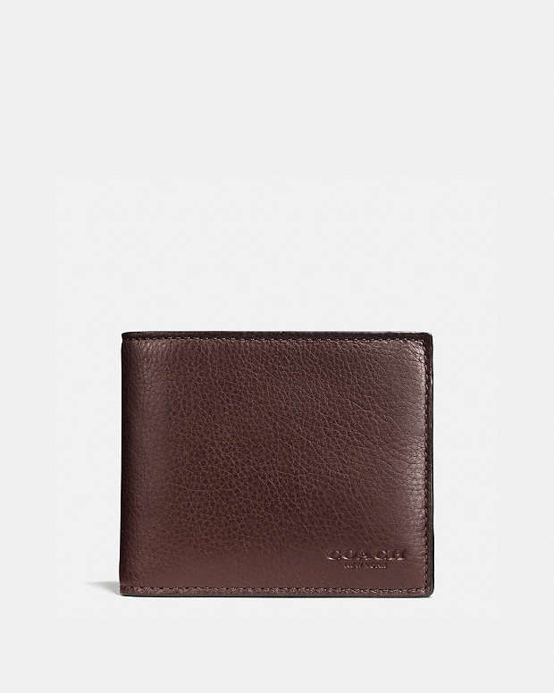 Coach 3 In 1 Wallet Smooth Leather-Mahogany Brown