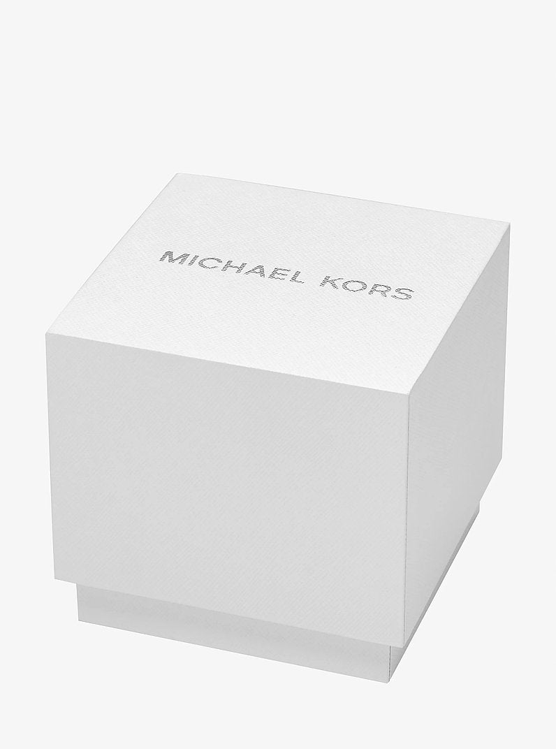 Michael Kors Oversized Callum Pave Silver-Tone Watch Silver