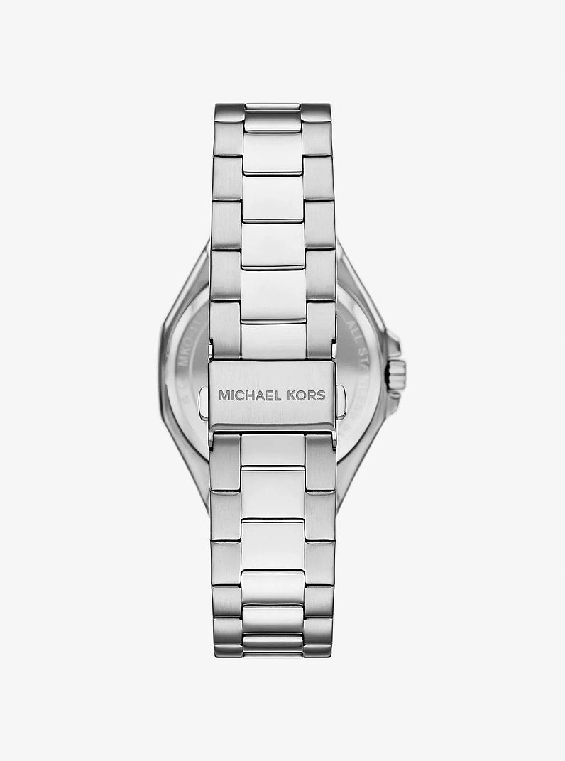 Michael Kors Oversized Callum Pave Silver-Tone Watch Silver