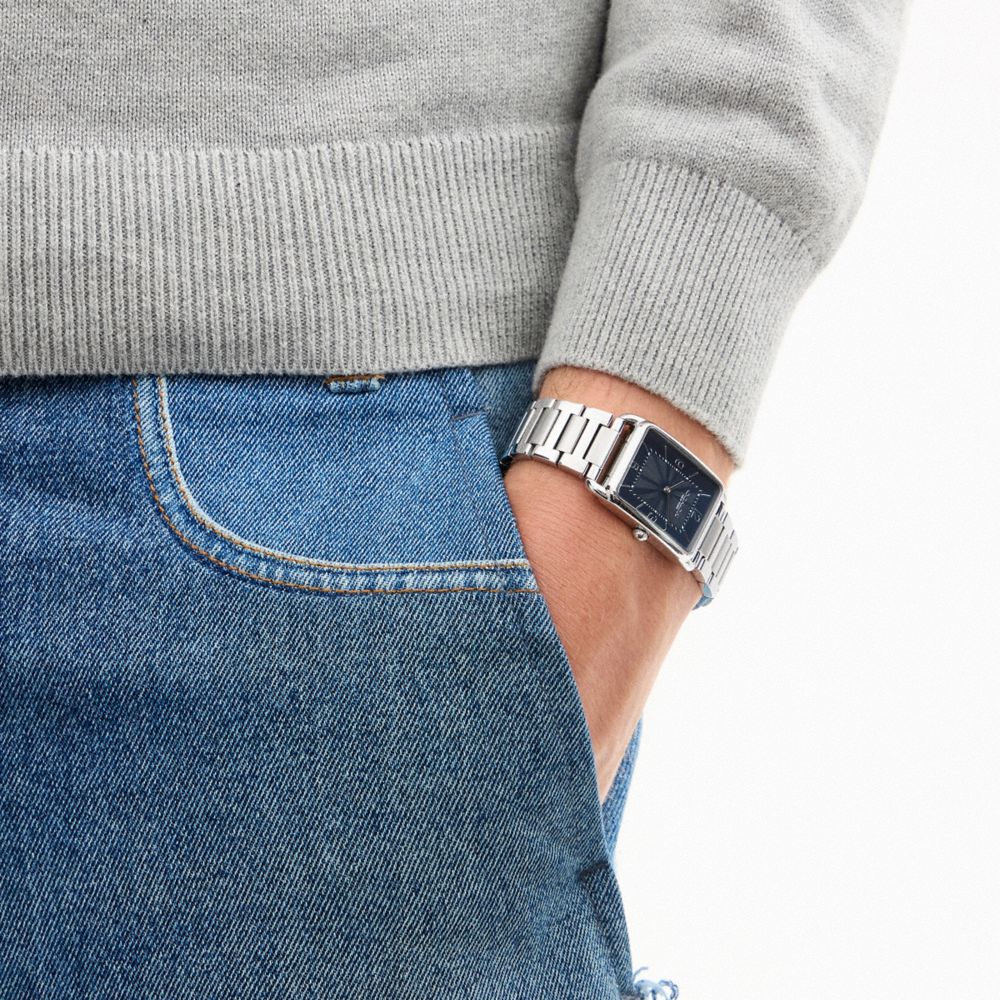 Coach Elliot Watch, 32 Mm X 26 Mm Stainless Steel