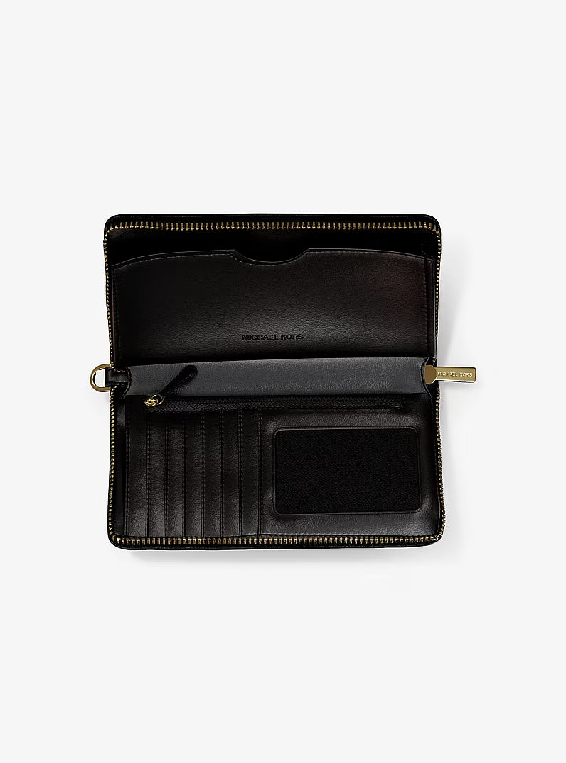 Michael Kors Jet Set Large Signature Logo Smartphone Wallet Black