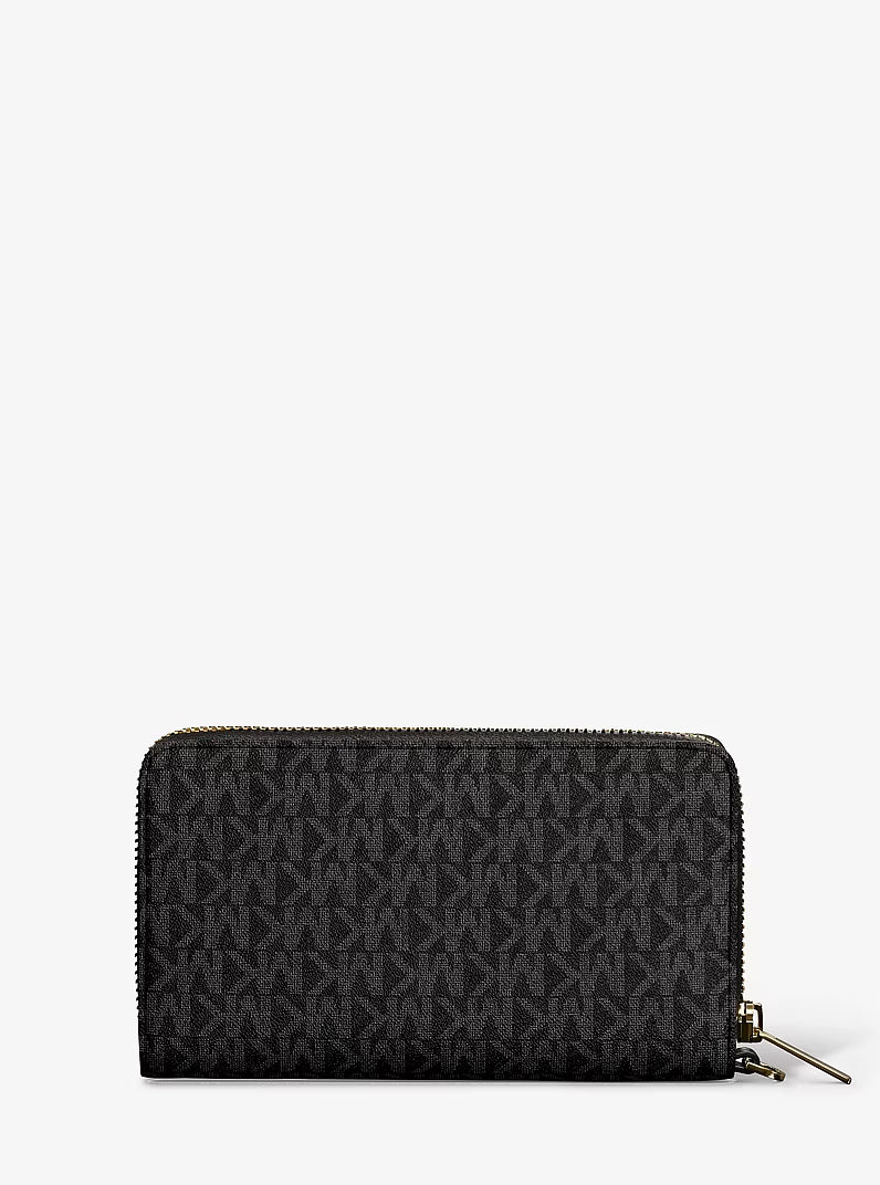 Michael Kors Jet Set Large Signature Logo Smartphone Wallet Black
