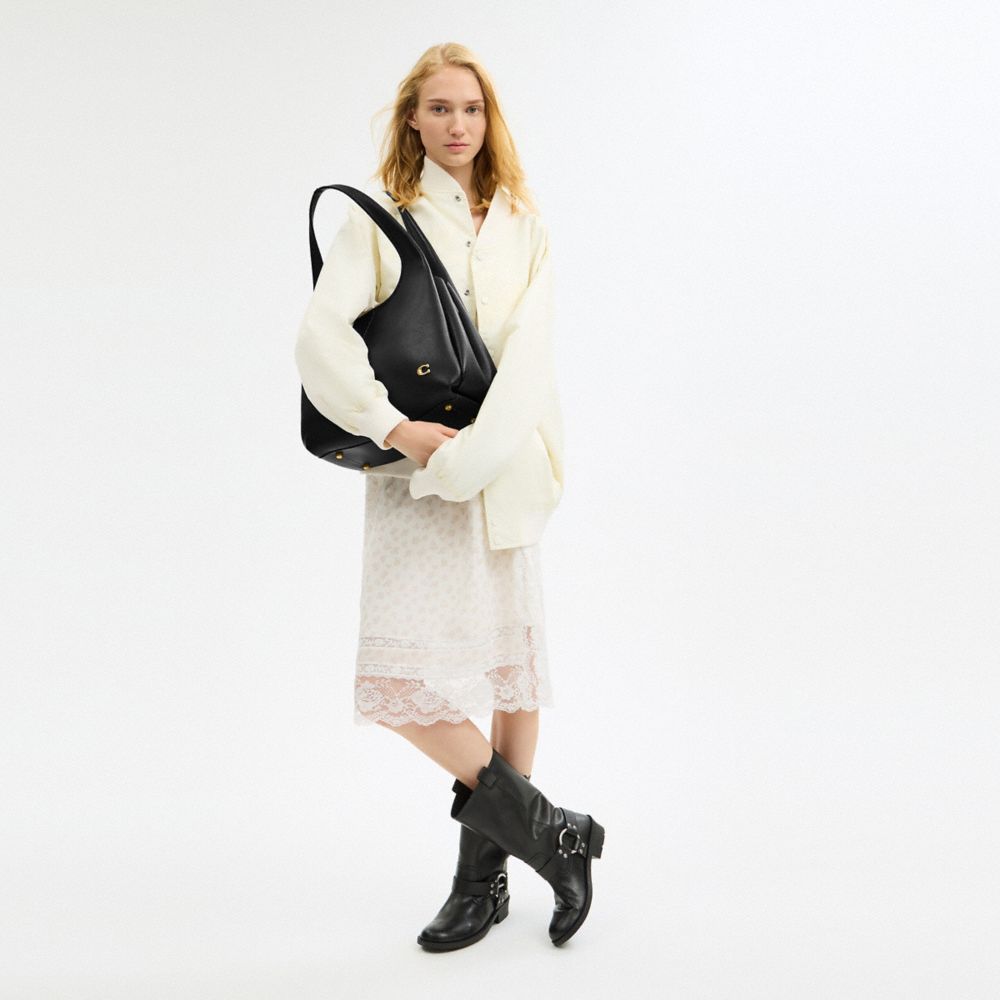Coach Lana Shoulder Bag Brass Black