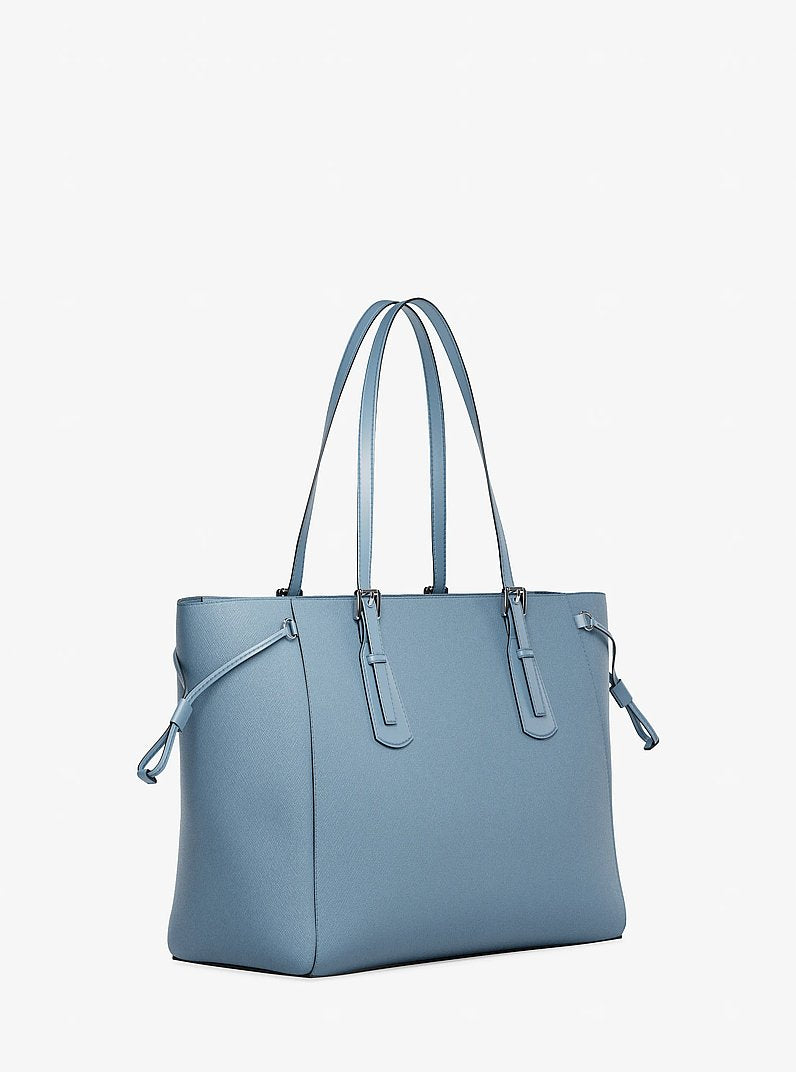 Michael Kors Voyager Large Saffiano Leather Tote Bag Denim