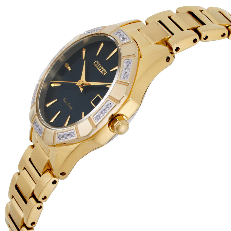Citizen Eco-Drive Diamond Black Dial Women's Watch