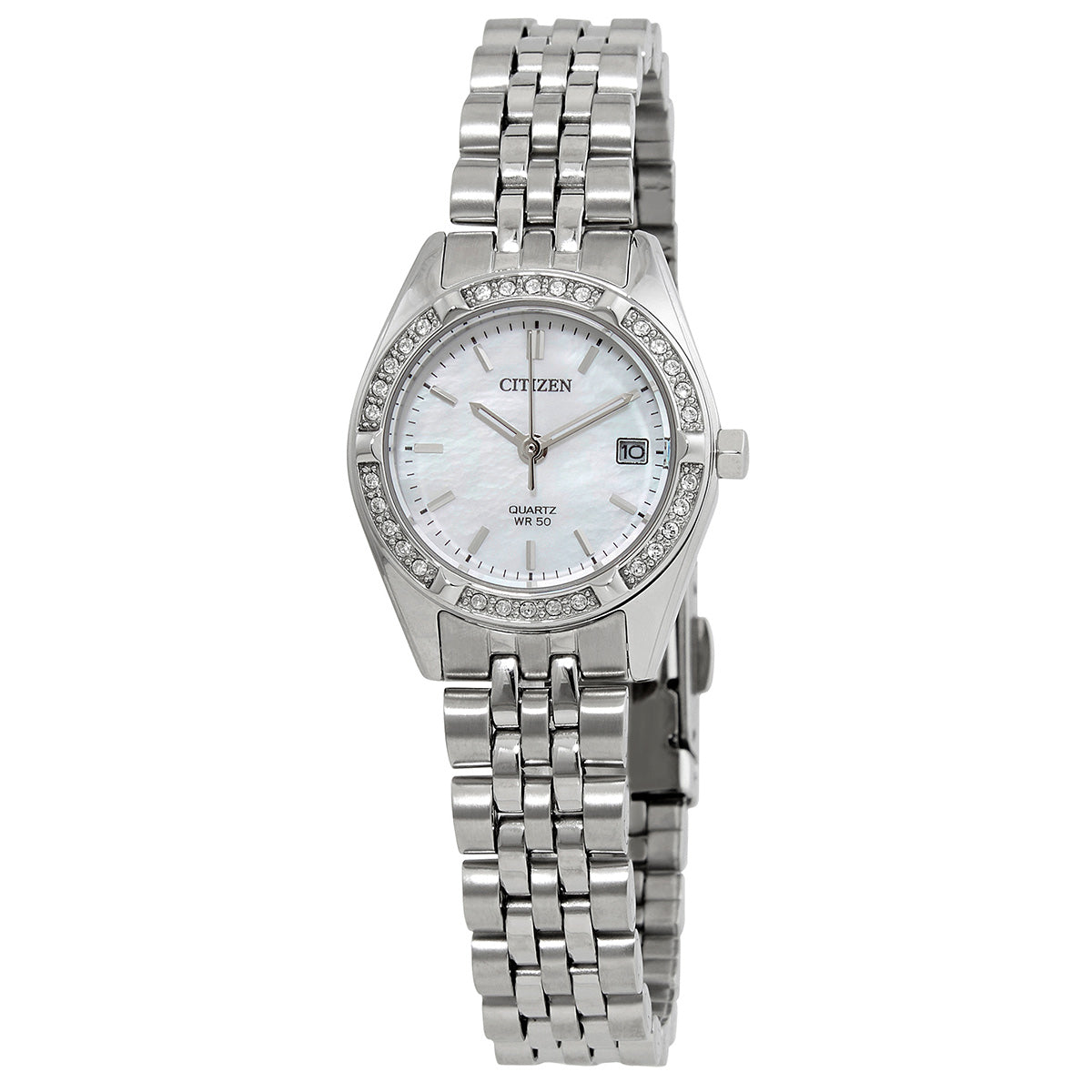 Citizen Quartz Crystal Mother Of Pearl Dial Women's Watch