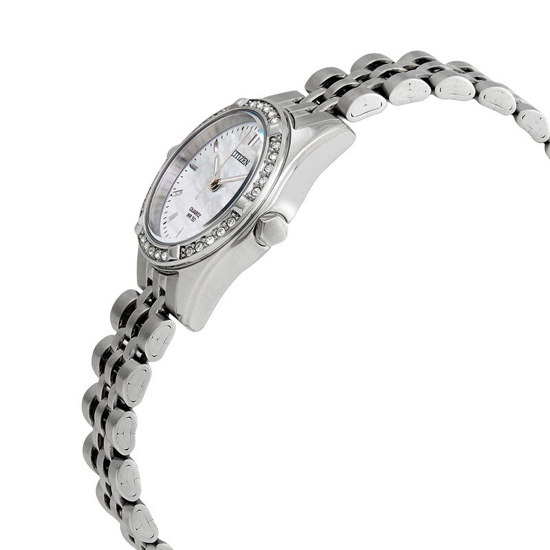 Citizen Quartz Crystal Mother Of Pearl Dial Women's Watch
