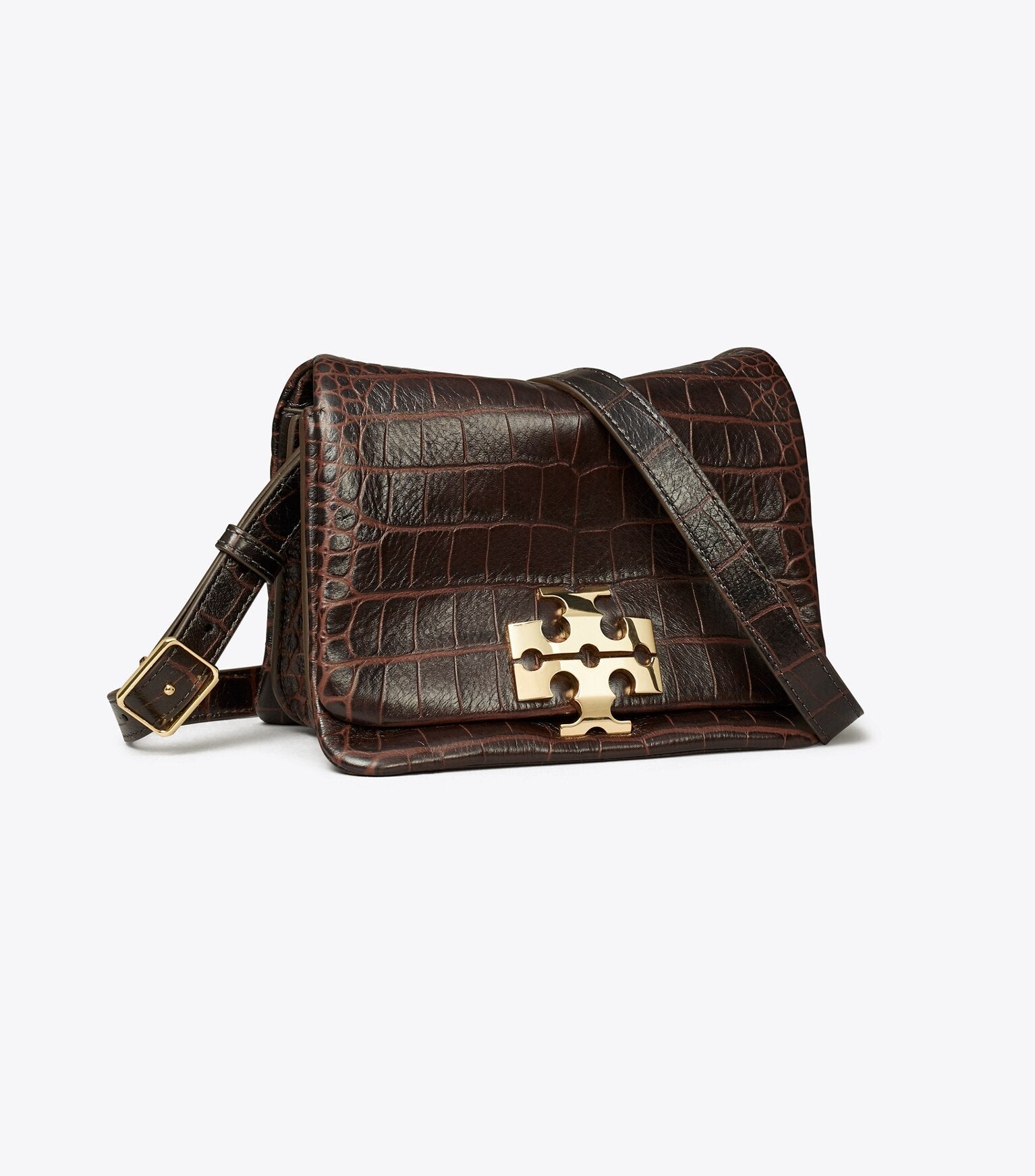 Charlie Runway Croc-Embossed Shoulder Bag