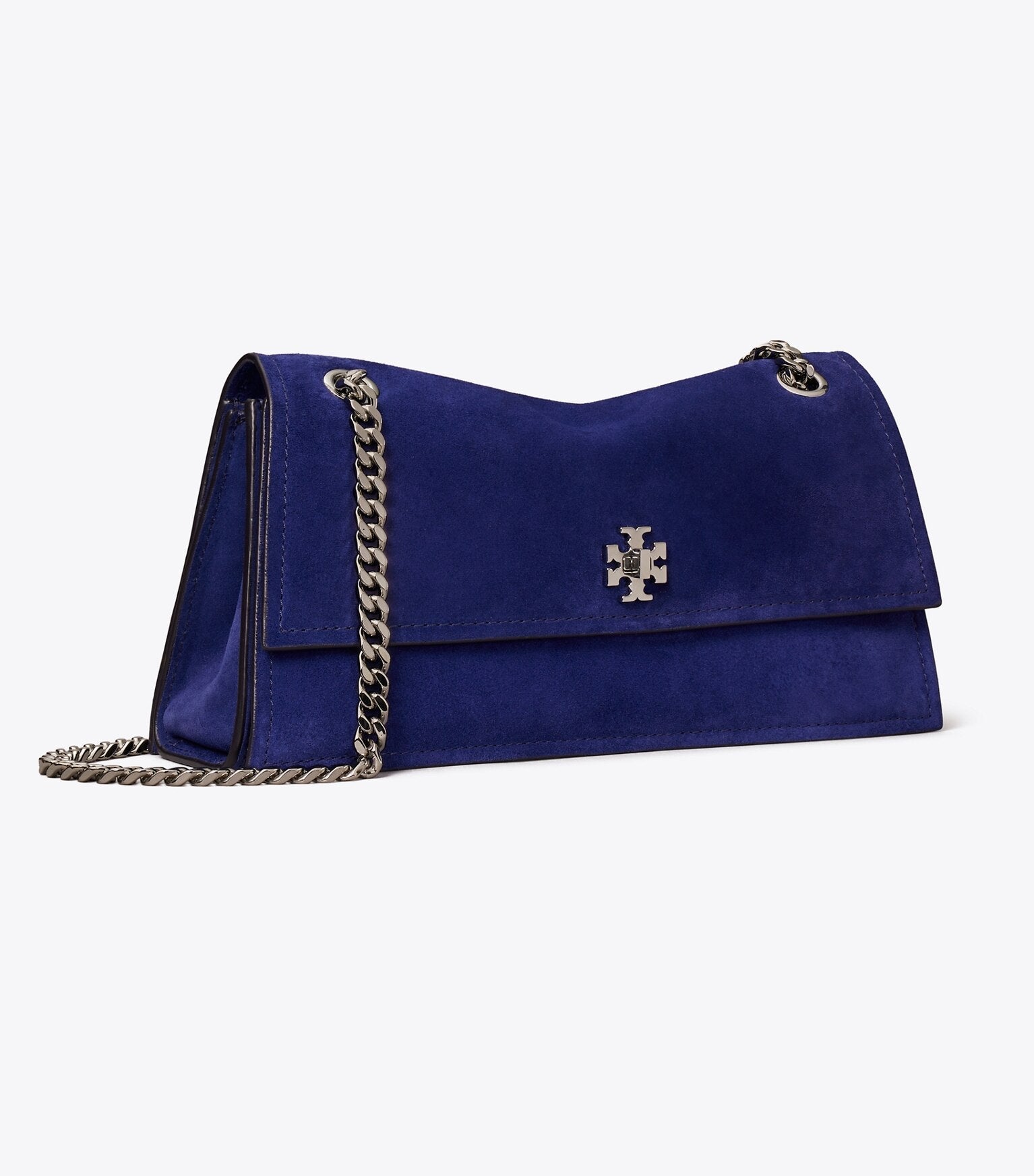 Kira Turnlock Suede Shoulder Bag