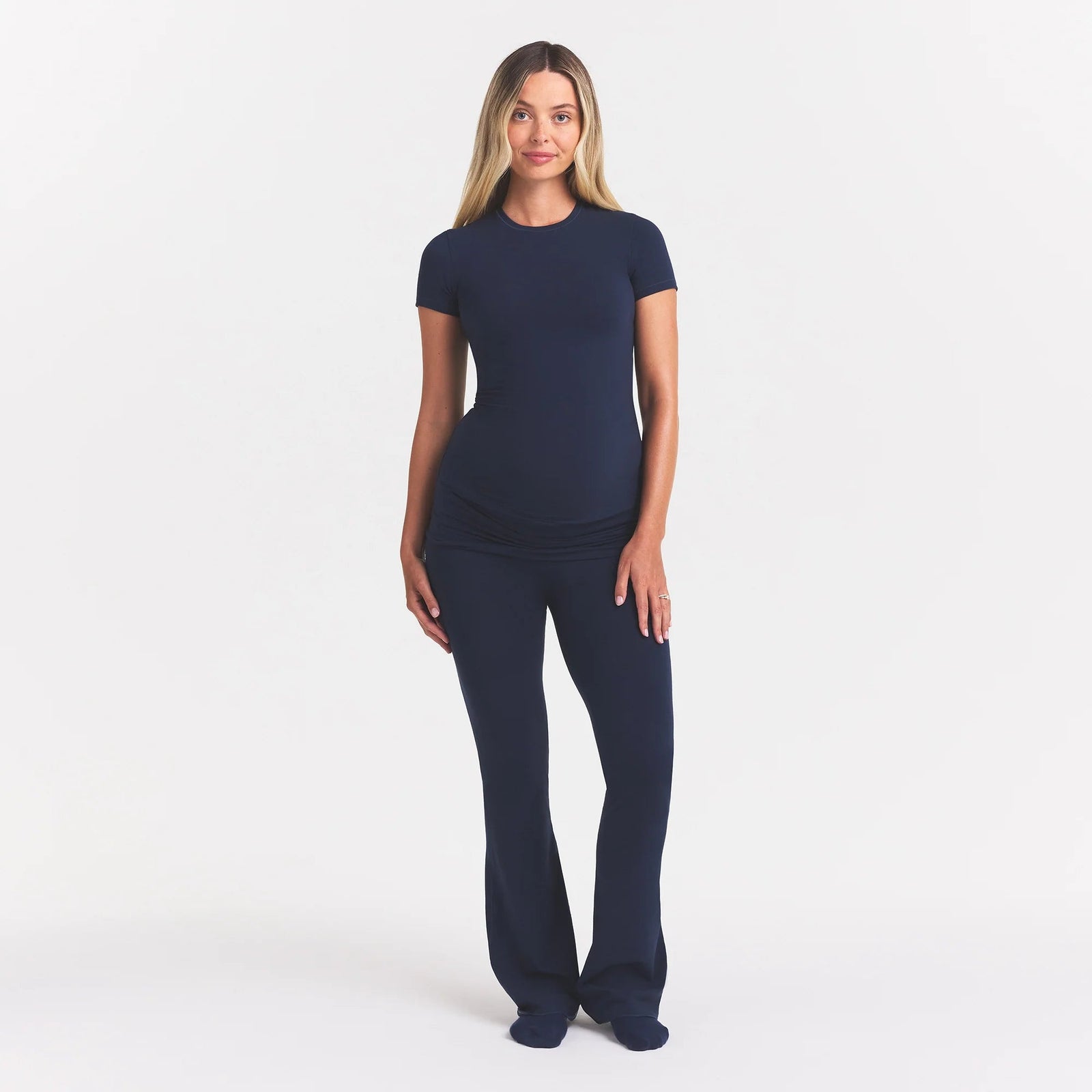 Cotton Jersey Maternity Foldover Pant