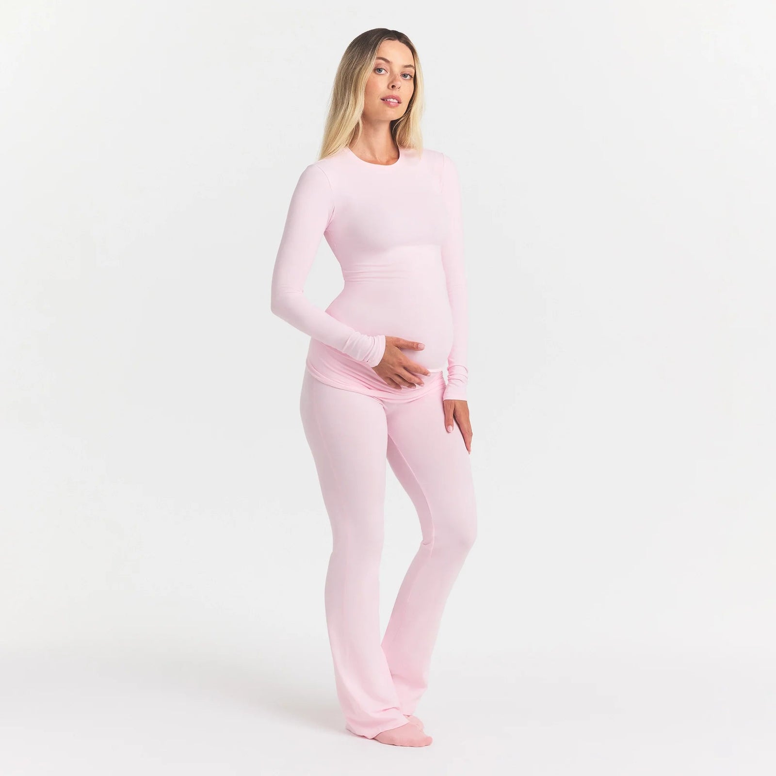 Cotton Jersey Maternity Foldover Pant