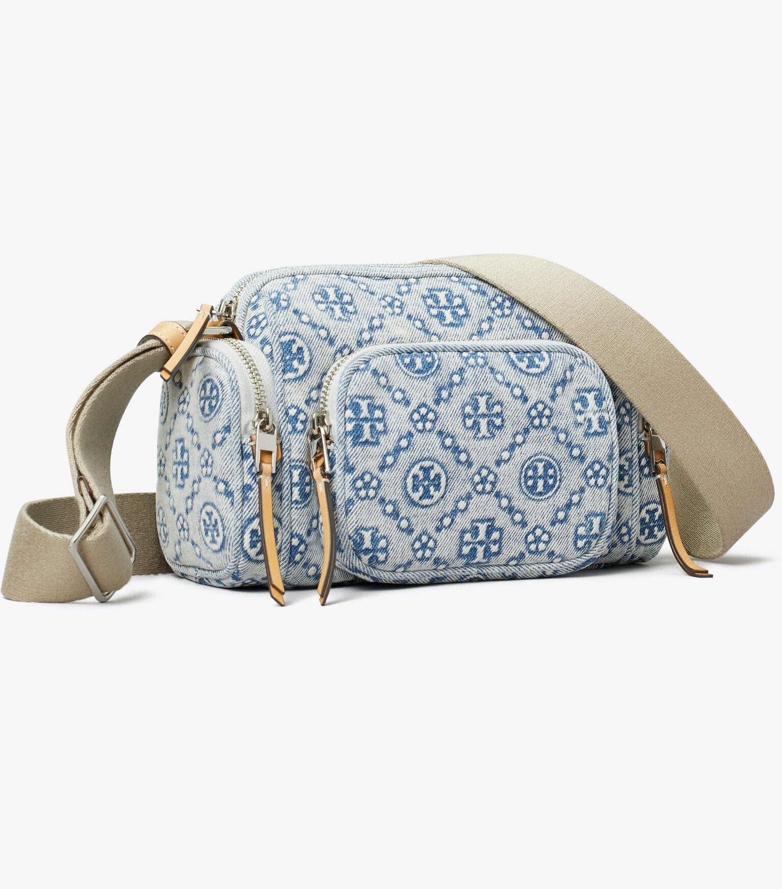 T Monogram Denim Pocket Crossbody