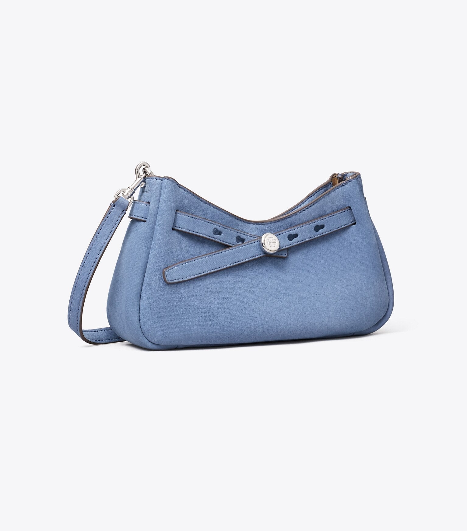Romy Nubuck Zip-Top Crossbody Bag