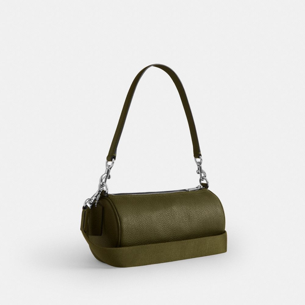 Coach Andre Barrel Bag 24 Silver Olive