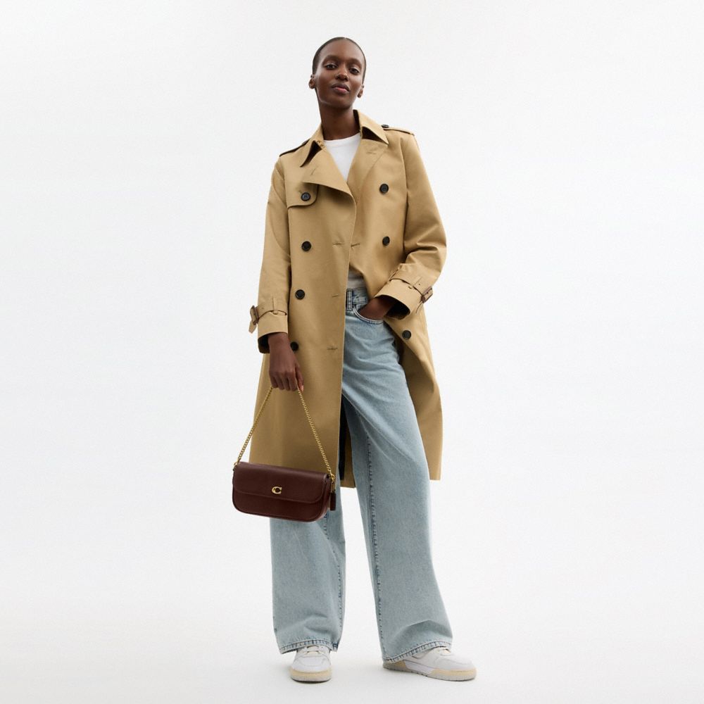 Coach Brook Flap Chain Bag Brass Maple