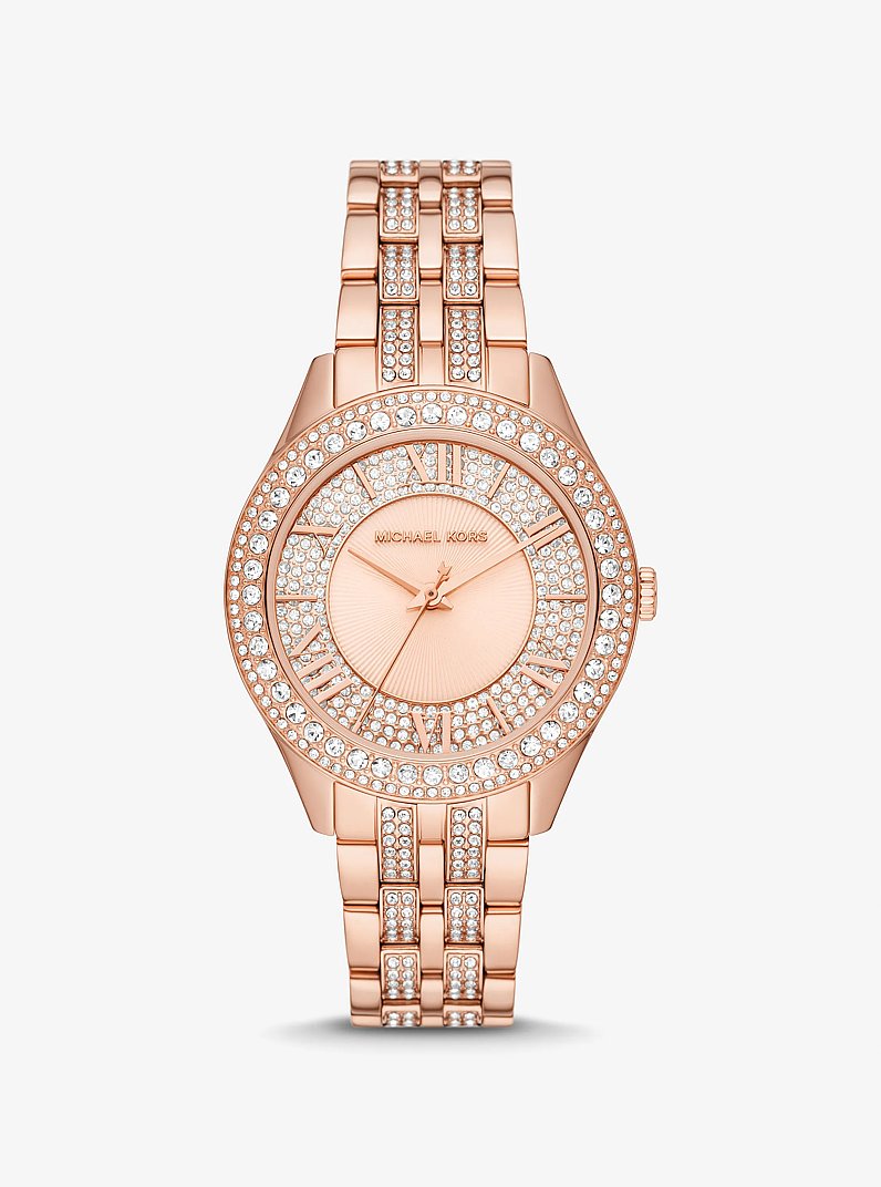 Michael Kors Harlowe Pav Rose Gold-Tone Watch