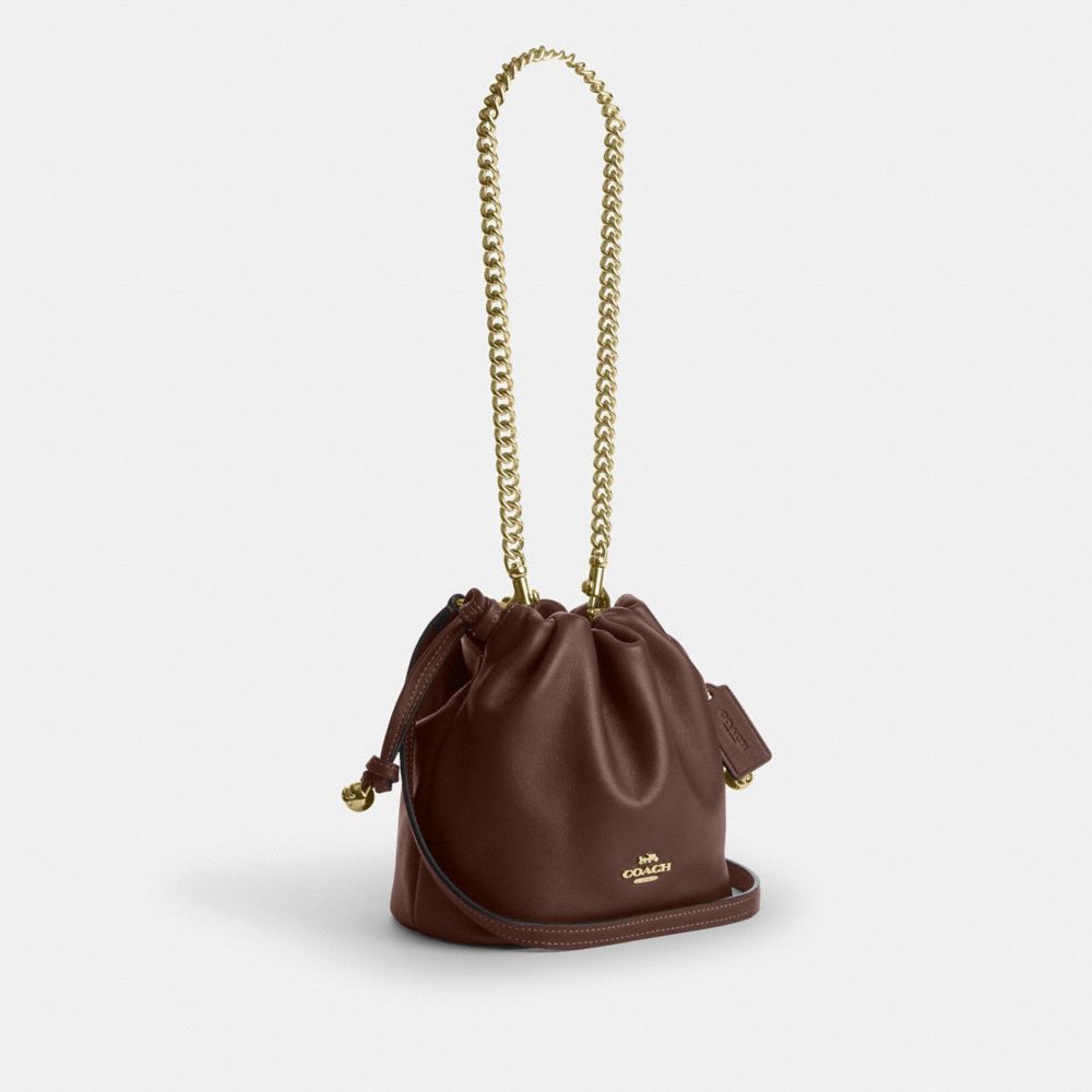 Coach Faye Mini Drawstring Bag Gold Maple