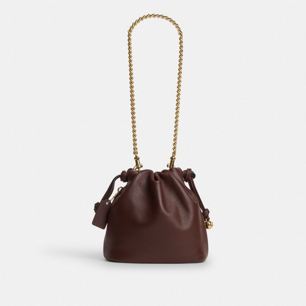 Coach Faye Mini Drawstring Bag Gold Maple