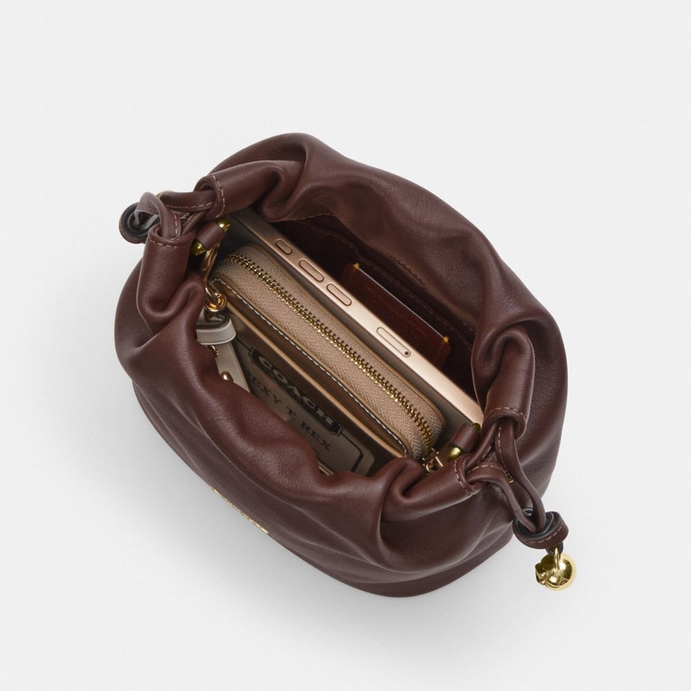 Coach Faye Mini Drawstring Bag Gold Maple