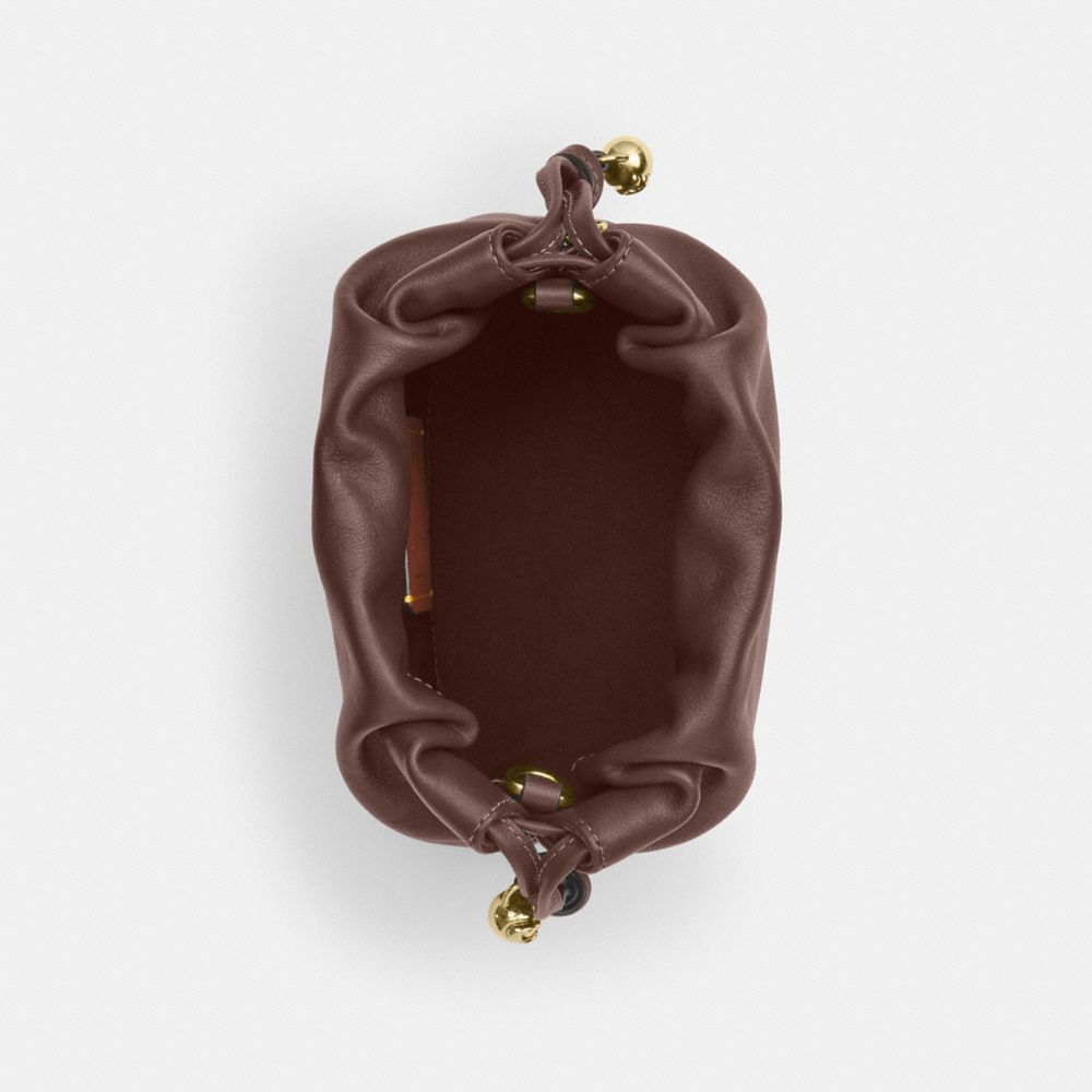 Coach Faye Mini Drawstring Bag Gold Maple
