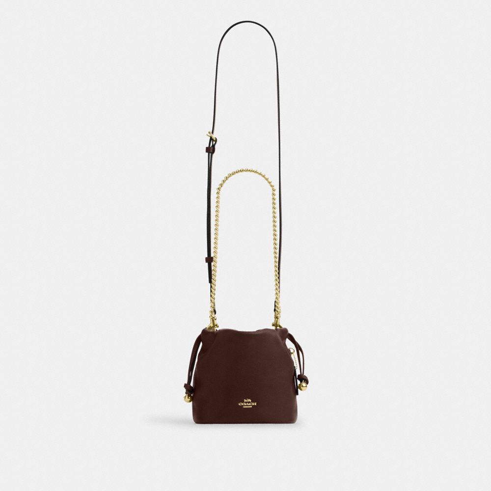 Coach Faye Mini Drawstring Bag Gold Maple