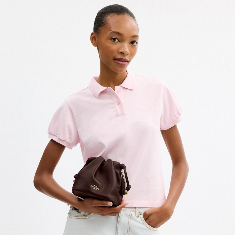 Coach Faye Mini Drawstring Bag Gold Maple
