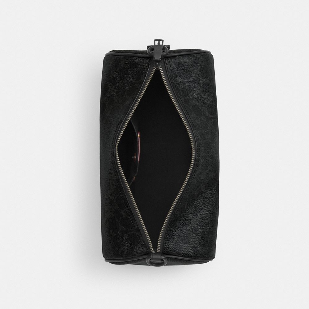 Coach Andre Barrel Bag 30 In Signature Canvas Matte Black Black Signature