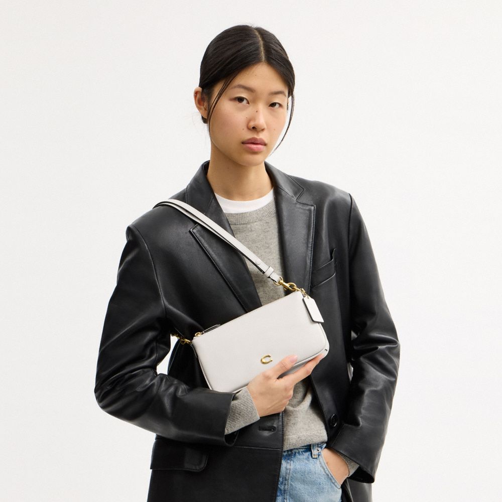 Coach Audrey Crossbody Bag Brass Chalk