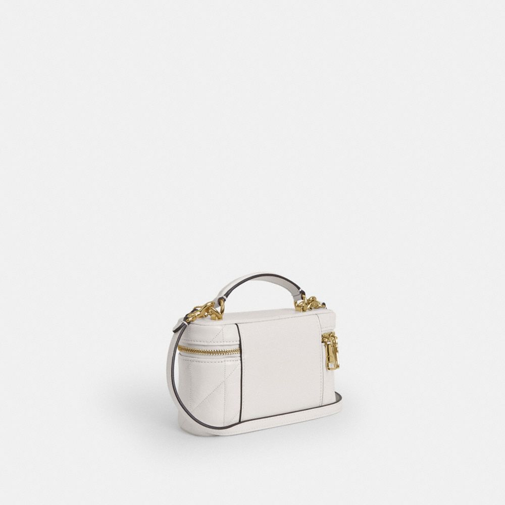 Coach Rainer Crossbody Bag 18 With Quilting Gold Chalk