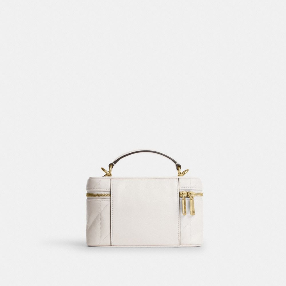Coach Rainer Crossbody Bag 18 With Quilting Gold Chalk