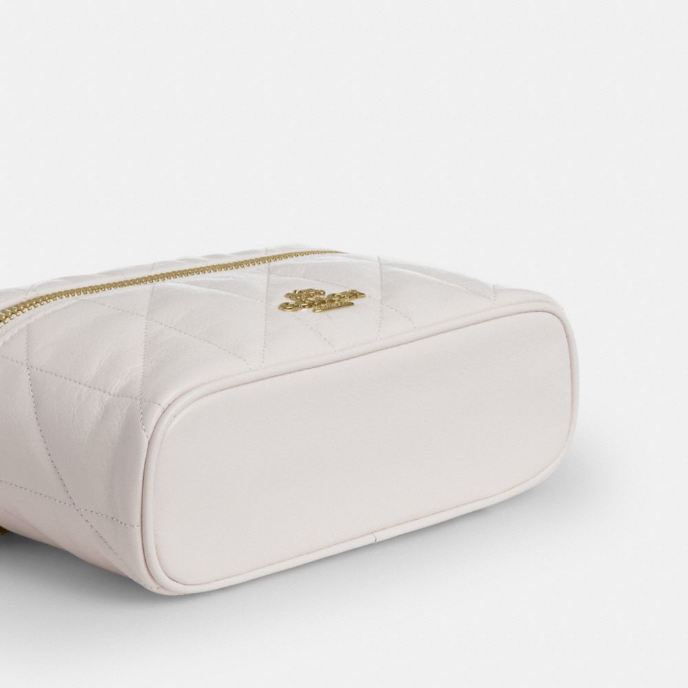 Coach Rainer Crossbody Bag 18 With Quilting Gold Chalk
