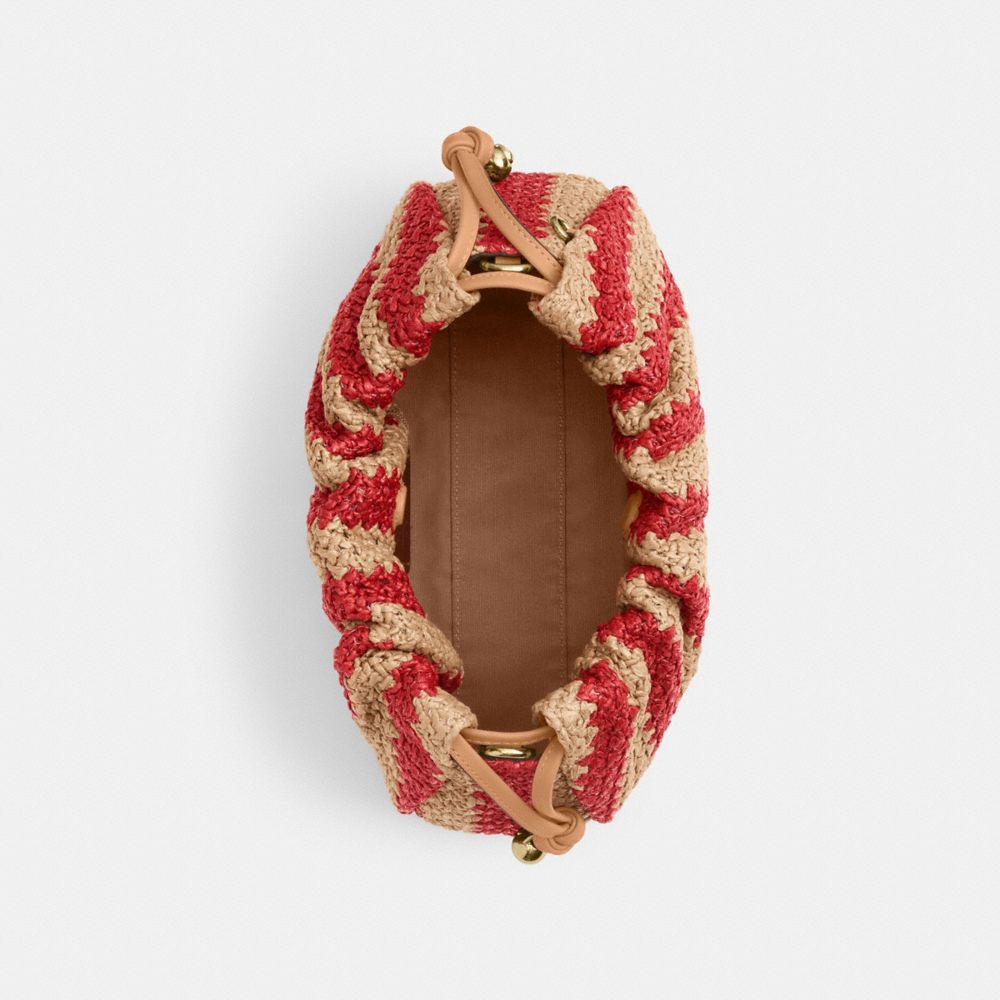 Coach Faye Shoulder Bag Gold Red Tan