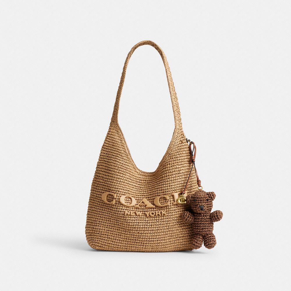 Coach Bear Bag Charm Brass Multi