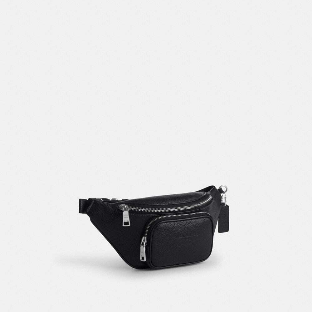 Coach Travis Belt Bag 30 Silver Black