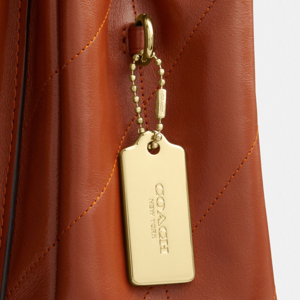 Coach Elodie Crossbody Bag With Quilting Gold Cinnamon