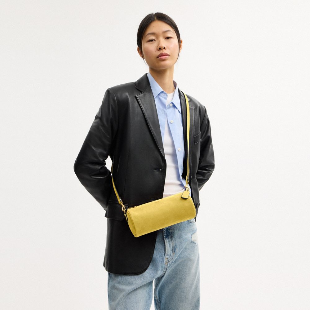 Coach Barrel Bag Brass Light Citron