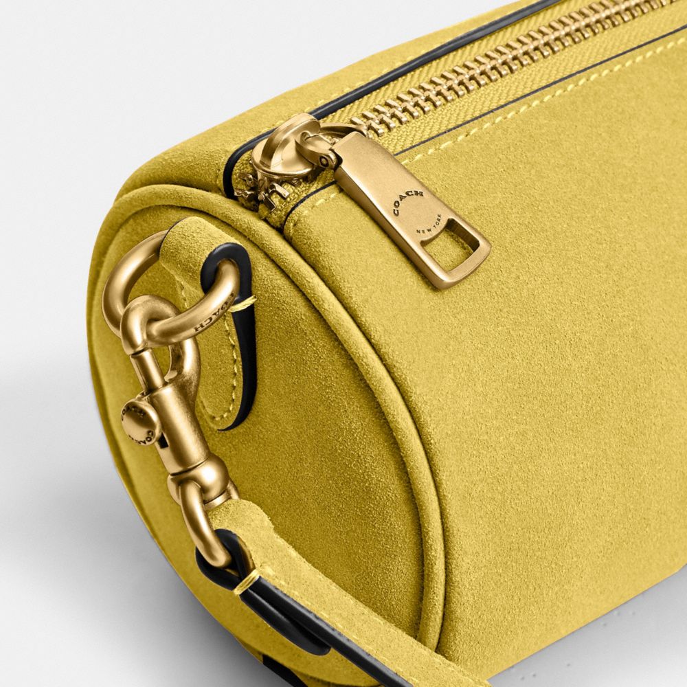 Coach Barrel Bag Brass Light Citron