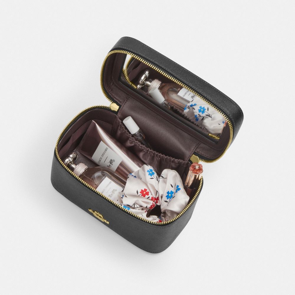 Coach Cosmetic Case Gold Bright Cardinal