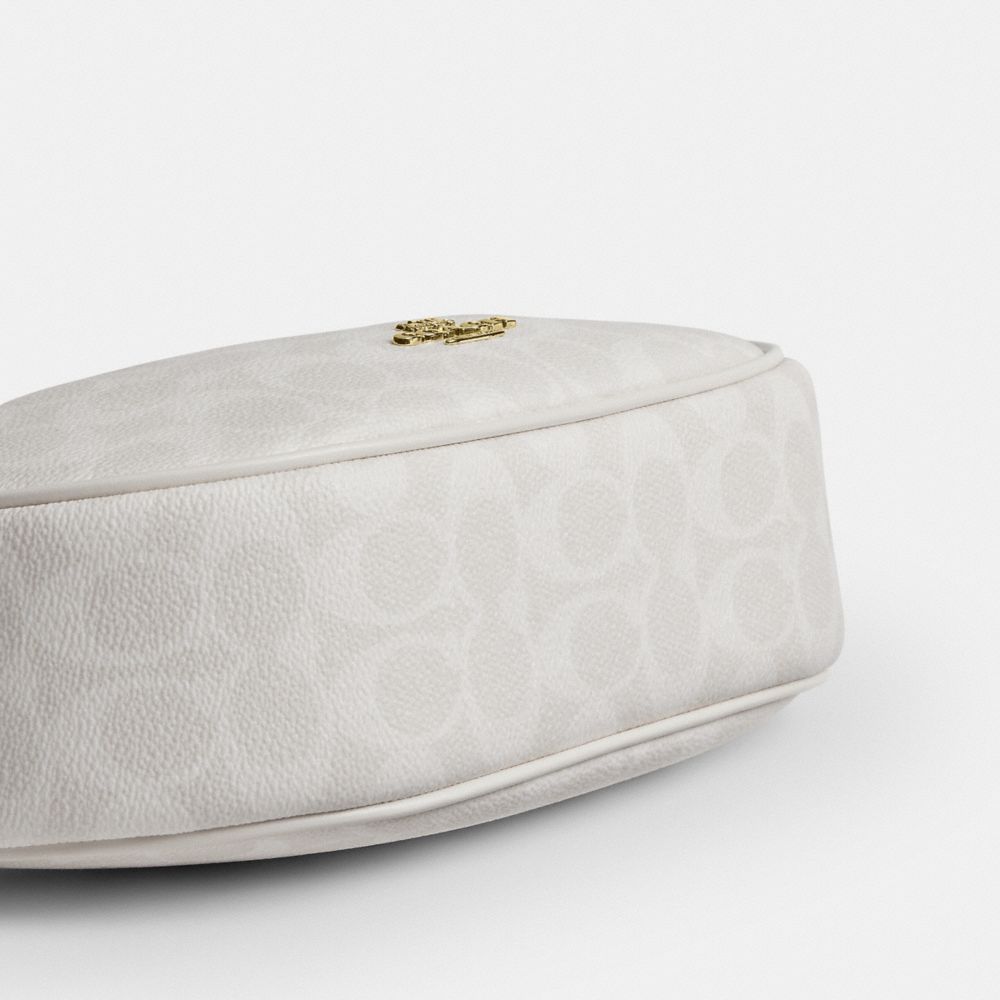 Coach Emily Shoulder Bag In Signature Canvas Gold White Chalk