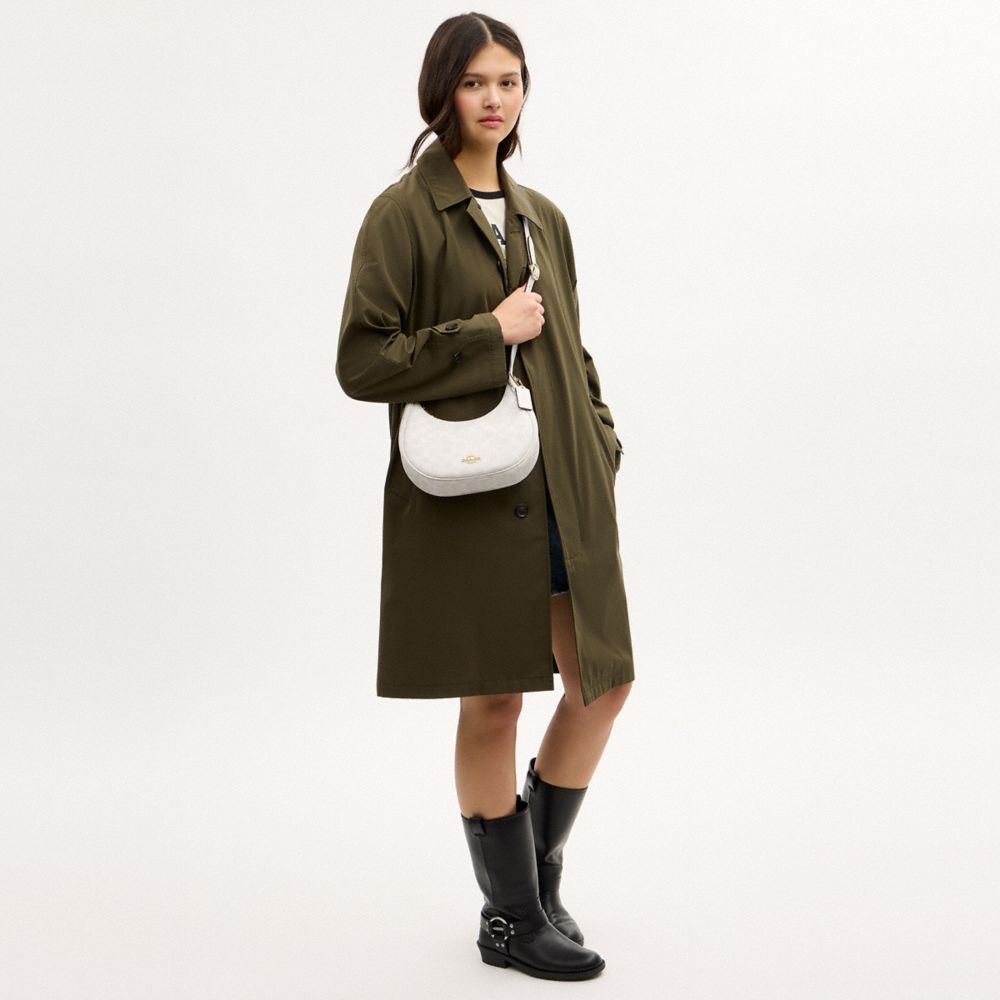 Coach Emily Shoulder Bag In Signature Canvas Gold White Chalk