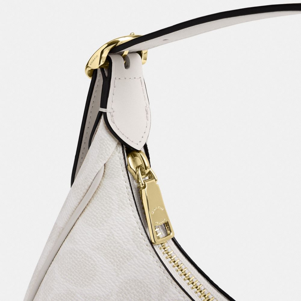 Coach Emily Shoulder Bag In Signature Canvas Gold White Chalk