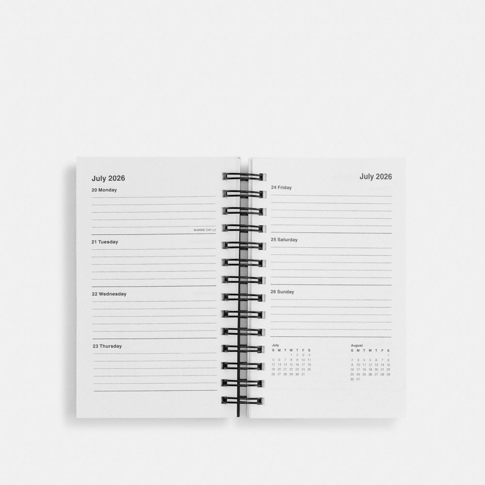 Coach 2025   2026 3 X5 Spiral Diary Book Multi